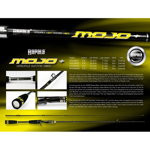Rapala - 2020 Mojo - Bait Casting Rods