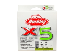 Berkley - X5 150m - 10LB - LOW VIS GREEN - Braided/PE Line