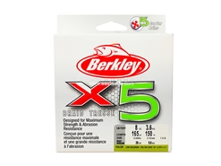 Berkley - X5 150m - 8LB - LOW VIS GREEN - Braided/PE Line | Eastackle