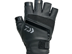 Daiwa - 2019 Light Grip 5 Finger Cut Gloves - DG-76009 - BLACK - L Size | Eastackle