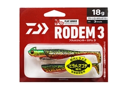 Daiwa - Flat Junkie Rodem 3 - GREEN GOLD RED BELLY - 18g - Soft Plastic Swim Bait