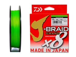 Daiwa - J-Braid Grand x8 - CHARTERUSE 15lbs 150yards - Braided/PE Fishing Line | Eastackle