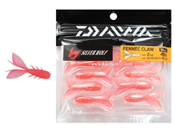 Daiwa - Silver Wolf Fennec Claw 2in - PINK SILVER FLAKE - Soft Plastic Creature Bait | Eastackle