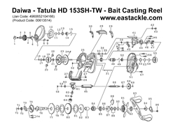 Daiwa - Tatula HD 153SH-TW - Bait Casting Reel - Part No1