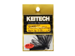 Keitech - Guard Spin Jig - BLACK 001 (1/20oz) - Tungsten Skirted Jig Head | Eastackle