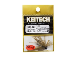 Keitech - Round Spin Jig - SAHARA OLIVE FLK 309 (1/32oz) - Tungsten Skirted Jig Head | Eastackle