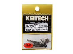 Keitech - Round Spin Jig - SILVER FLASH MINNOW 416 (1/16oz) - Tungsten Skirted Jig Head | Eastackle