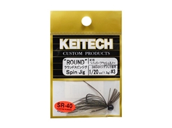 Keitech - Round Spin Jig - SILVER FLASH MINNOW 416 (1/20oz) - Tungsten Skirted Jig Head | Eastackle