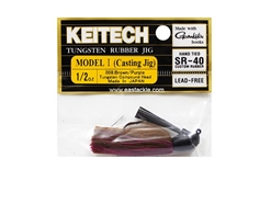 Keitech - Tungsten Rubber Jig - MODEL I - BROW PURPLE 008 (1/2oz) - Skirted Jig Heads | Eastackle