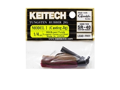Keitech - Tungsten Rubber Jig - MODEL I - BROW PURPLE 008 (1/4oz) - Skirted Jig Heads | Eastackle
