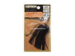 Keitech - Tungsten Rubber Jig - MODEL III - BLACK 001 (1/2oz) - Skirted Jig Heads | Eastackle