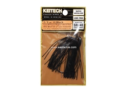 Keitech - Tungsten Rubber Jig - MODEL III - BLACK 001 (1/4oz) - Skirted Jig Heads | Eastackle