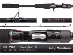 Megabass - Levante - F5-72C - DIABLO SPEC-R - Bait Casting Rod | Eastackle