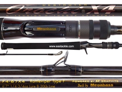 Megabass - Orochi X4 - F4-67X4 - RATTLEVIPER TYPE-F - Bait Casting Rod | Eastackle