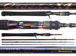 Megabass - Orochi X4 Secret Service - F4-66X4-SS - CYCLONE BACKPACKER - 4 Piece Travel Bait Casting Rod | Eastackle