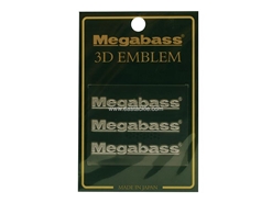 Megabass - Sticker - MEGABASS - 3D - SILVER