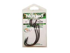 Mustad - HD Mega-Bait Hook - 38117NP-BN - #12/0 - Offset Worm Hook | Eastackle