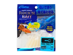 Owner - Cultiva Rockn' Bait - Ring Twin Tail - RB-4 - 2" - PEARL WHITE - Soft Plastic Swim Bait | Eastackle