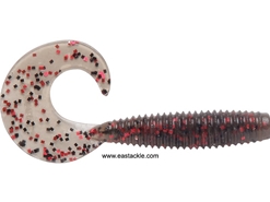Trigger X - Swimming Grub PTXSG4 - SMOKE RED FLAKE - 10cm - Soft Plastic Curly Tail Grub | Eastackle
