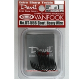 Vanfook - Black Bass Series - DT-55B - "Heavy Duty" Treble Hook #1 - Stealth Black