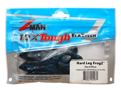 Z-Man - Hard Leg Frog-Z 4" - BLACK / BLUE - Soft Plastic Frog Bait | Eastackle