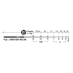 Fuji - T-LNSG1281-BCL56 - Bait Casting Guide Set (Titanium Frame) for 5’6” Bass Type Luring Blank
