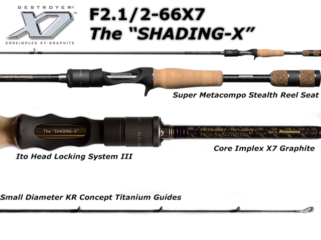 Megabass - Destroyer X7 - F2.1/2-66X7 - THE SHADING-X - Bait Casting Rod | Eastackle