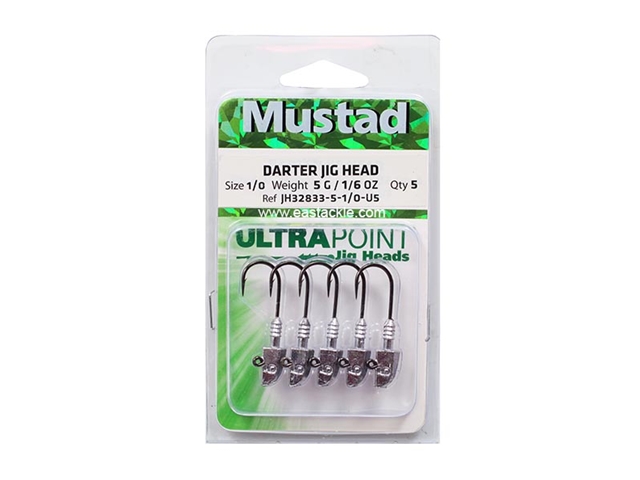 Mustad - Ultra Point Darter Jig Head - #1/0 - 5grams | Eastackle