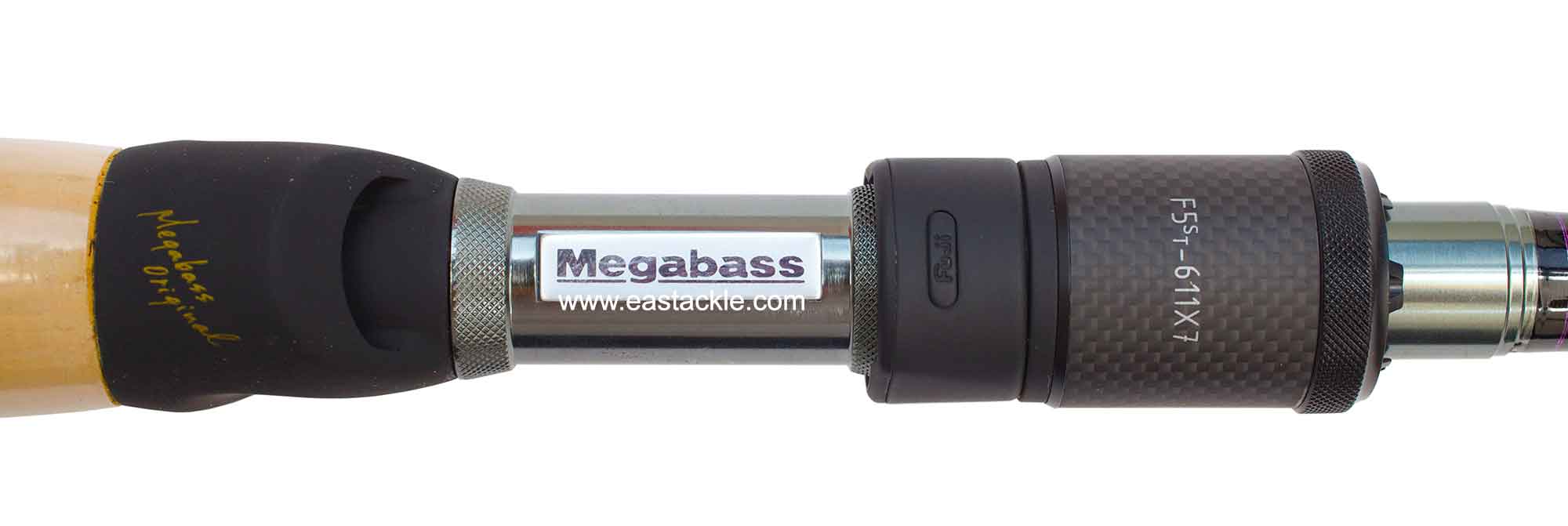 Megabass - Destroyer X7 - F5ST-611X7 - BEARINGDOWN TYPE-X - Bait Casting Rod - Reel Seat Section (Top View)