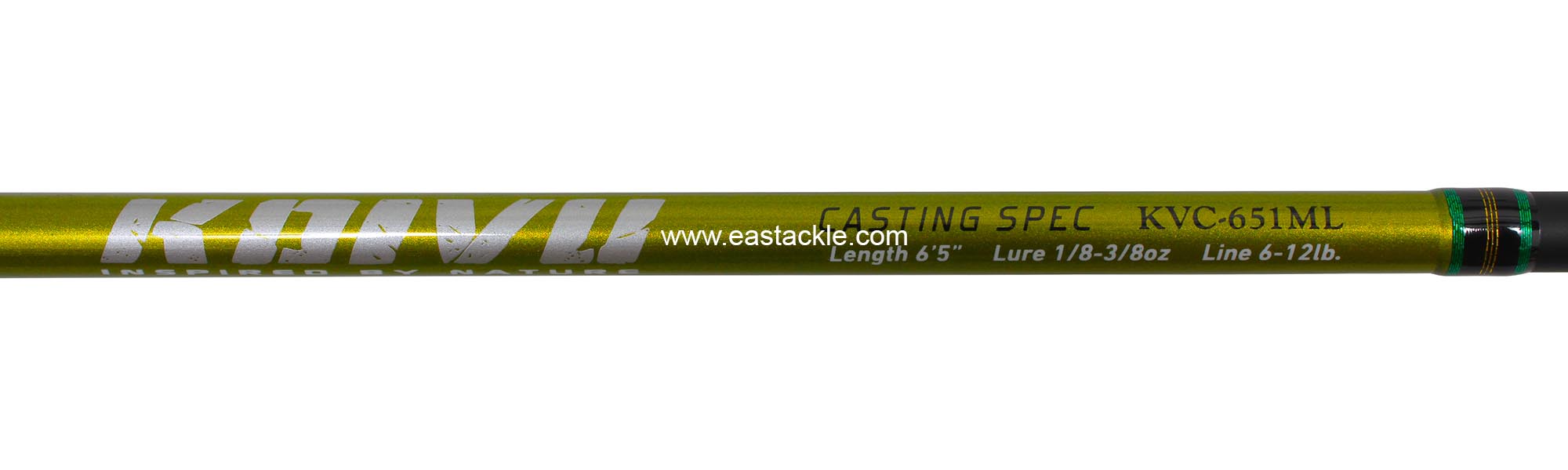 Rapala - Koivu - KVC651ML - Bait Casting Rod - Blank Specifications (Top View) | Eastackle