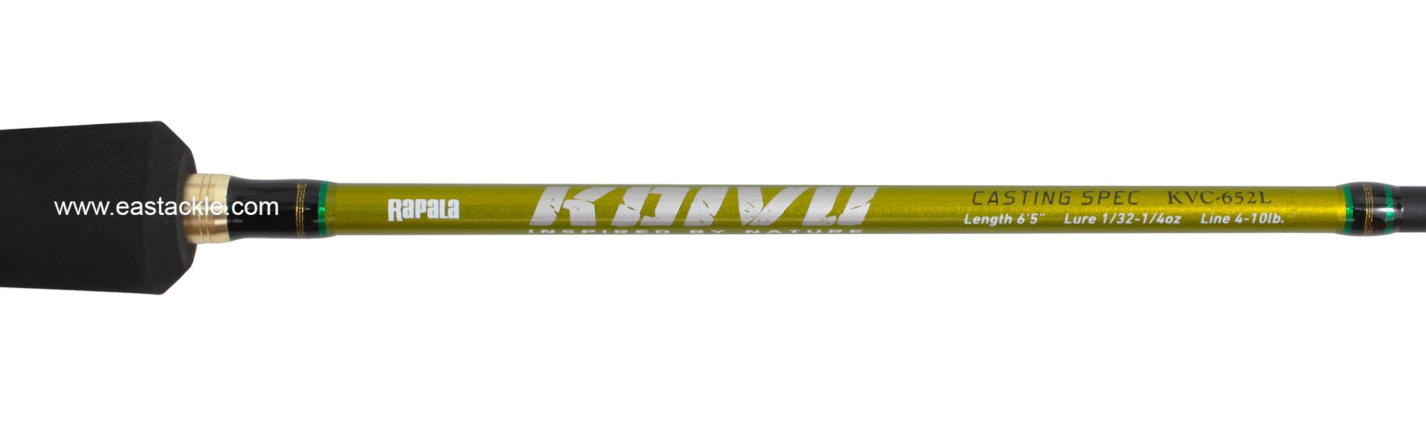 Rapala - Koivu - KVC652L - Bait Casting Rod - Blank Specifications (Top View) | Eastackle