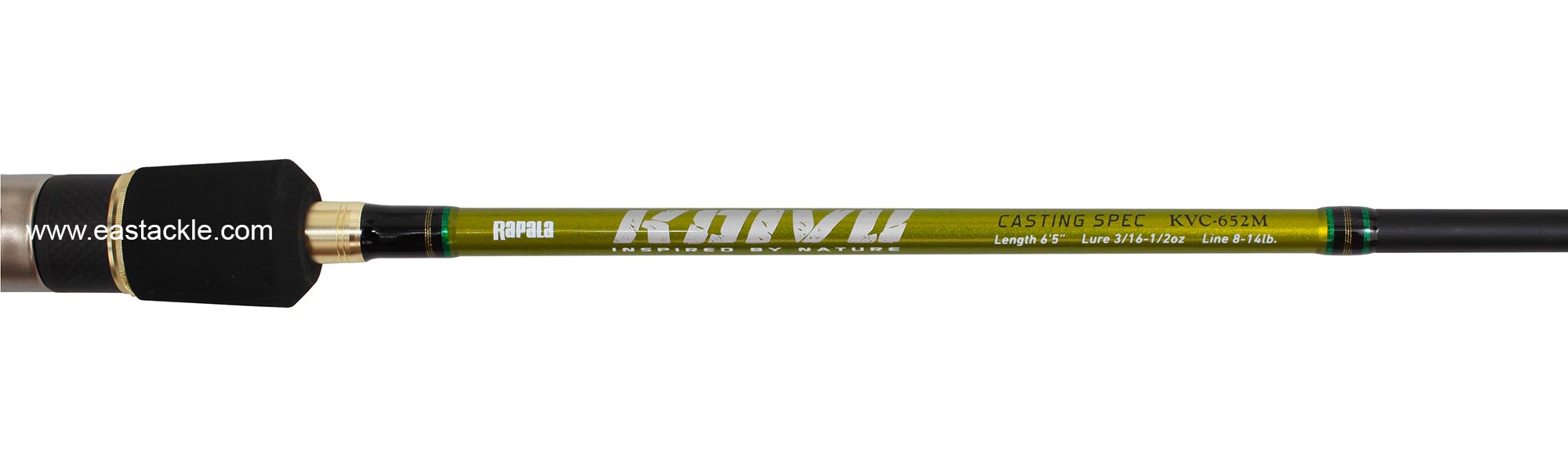 Rapala - Koivu - KVC652M - Bait Casting Rod - Blank Specifications (Top View) | Eastackle