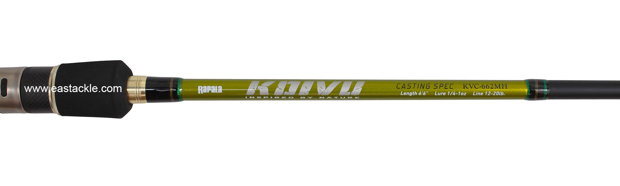 Rapala - Koivu - KVC662MH - Bait Casting Rod - Blank Specifications (Top View) | Eastackle