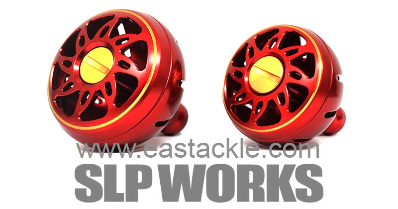 Daiwa - SLP Works - Aluminium Knobs - RED (Large & Medium) - Dress Up Parts | Eastackle