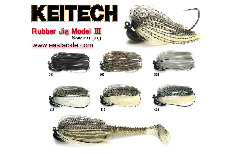 Keitech - Tungsten Rubber Jig - Model III - Skirted Jigheads | Eastackle