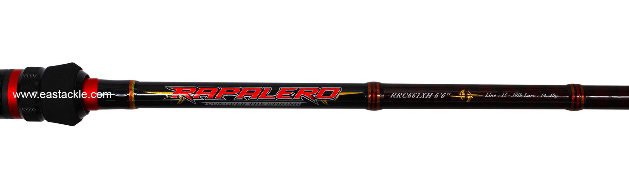 Rapala - 2018 Rapalero - RRC661XH - Bait Casting Rod - Logo and Blank Specifications (Top View) | Eastackle