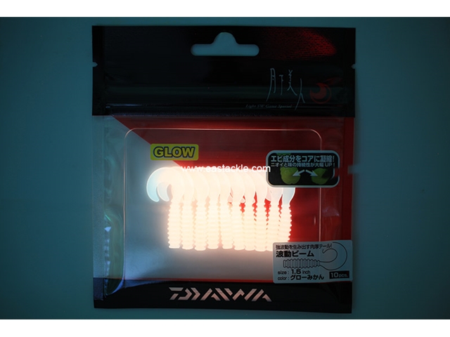 Daiwa - 月下美人 Gekkabijin Wave Beam 1.5in - GLOW ORANGE - Soft Plastic Swim Bait | Eastackle