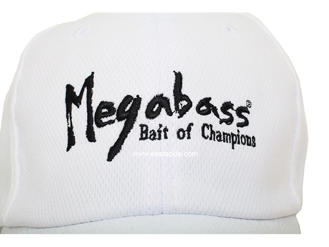 Megabass - Field Cap - WHITE WITH BLACK BRUSH LOGO