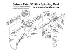 Daiwa - 2012 Exist 3012H - Spinning Reel - Part No1 | Eastackle