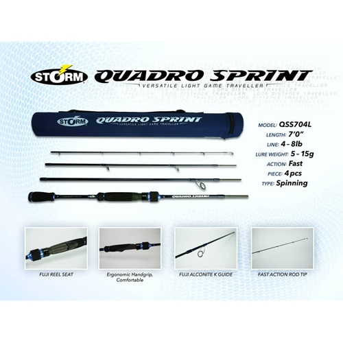 Storm - 2019 Quadro Sprint - Travel Spinning Rods | Eastackle
