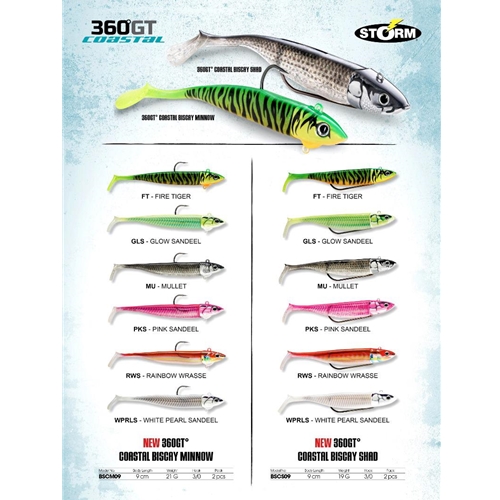 FULL CARD OF 6 HTF STORM LURES PYGMY SPINS 5/8 OZ Fire Tiger 