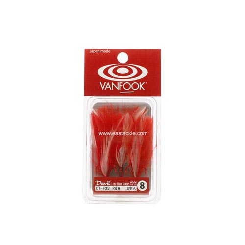 Vanfook - DT-F33R&W - Feathered Treble Hooks | Eastackle