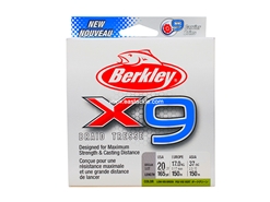 Berkley - X9 150m - 20LB - LOW VIS GREEN - Braided/PE Line | Eastackle