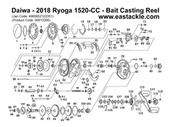 Daiwa - 2018 Ryoga 1520-CC - Bait Casting Reel - Part No1