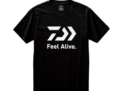 Daiwa - 2019 "FEEL ALIVE" Short Sleeve T-Shirt - DE-83009 - BLACK - Men's 2XL Size | Eastackle