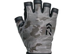Daiwa - 2019 Light Sensitive 5 Finger Cut Gloves - DG-81009 BLACK CAMO - L Size | Eastackle