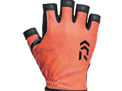 Daiwa - 2019 Light Sensitive 5 Finger Cut Gloves - DG-81009 ORANGE CAMO - L Size | Eastackle