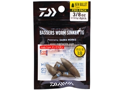 Daiwa - Bassers Worm Sinker TG New Bullet Pro Pack 10.5g - 3/8oz (6pcs) | Eastackle