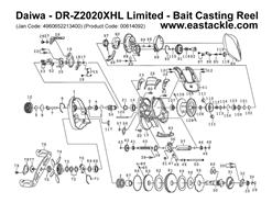 Daiwa - DR-Z2020XHL Limited - Bait Casting Reel - Part No11