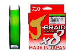 Daiwa - J-Braid Grand x8 - CHARTERUSE 10lbs 150yards - Braided/PE Fishing Line | Eastackle